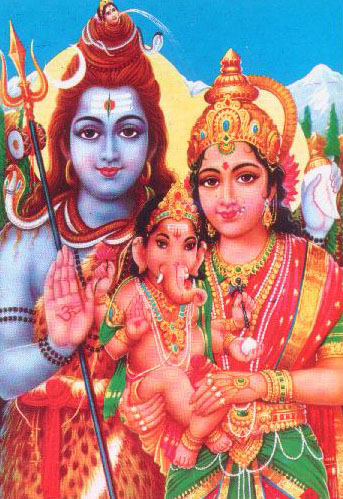 Shiv-Parvati with Ganesh