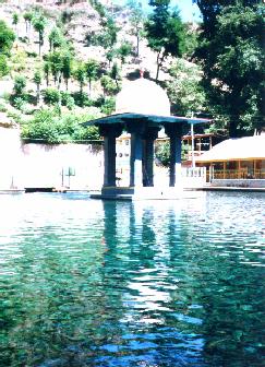 Temple at Mattan - 2 miles from Martand with numerous fish in its pond. Venerated by even Muslims.